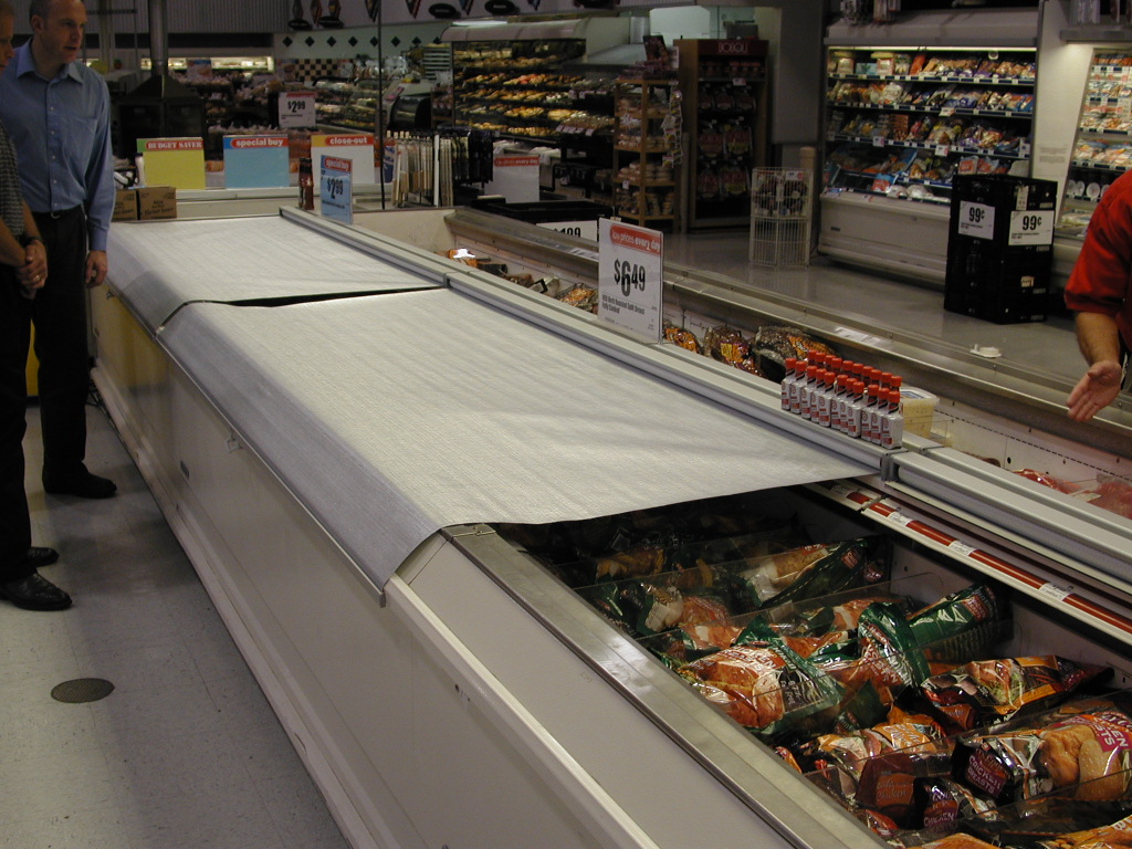 Frozen food open and closed