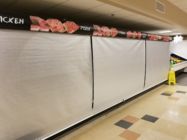 Meat case night covers